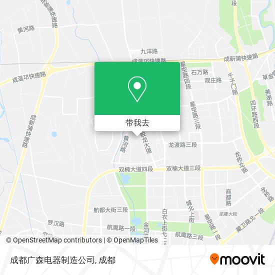 成都广森电器制造公司地图