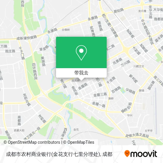 成都市农村商业银行(金花支行七里分理处)地图