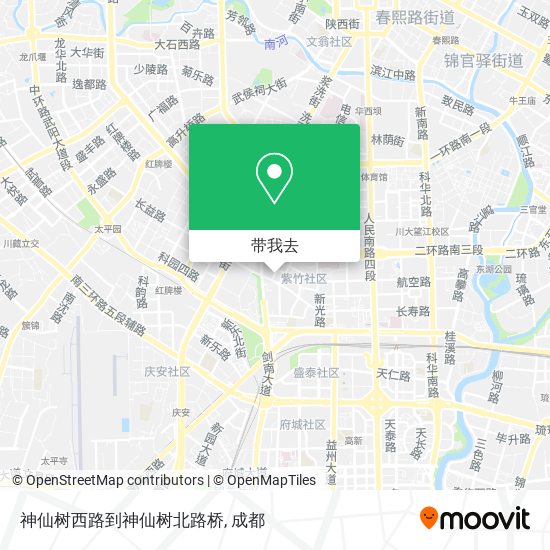 神仙树西路到神仙树北路桥地图