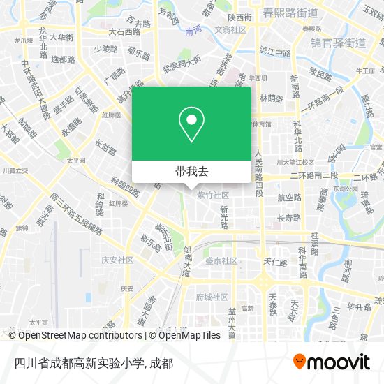 四川省成都高新实验小学地图