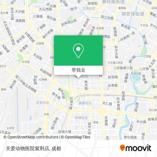 关爱动物医院紫荆店地图