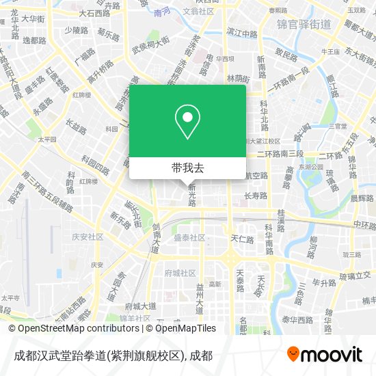成都汉武堂跆拳道(紫荆旗舰校区)地图