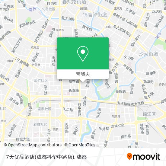 7天优品酒店(成都科华中路店)地图