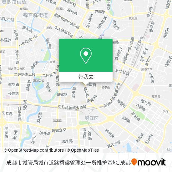 成都市城管局城市道路桥梁管理处一所维护基地地图