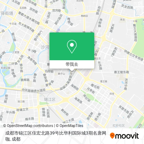 成都市锦江区佳宏北路39号比华利国际城3期名唐网咖地图
