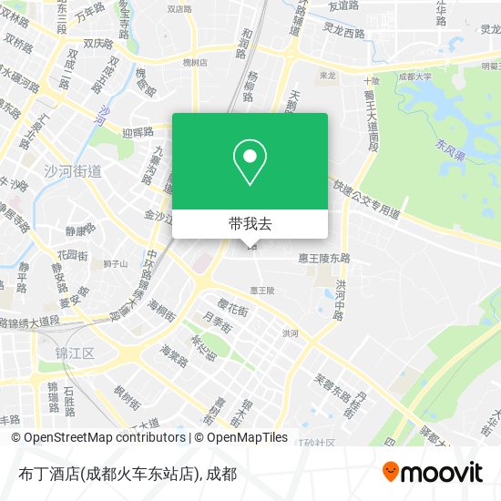 布丁酒店(成都火车东站店)地图