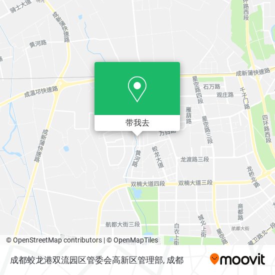 成都蛟龙港双流园区管委会高新区管理部地图