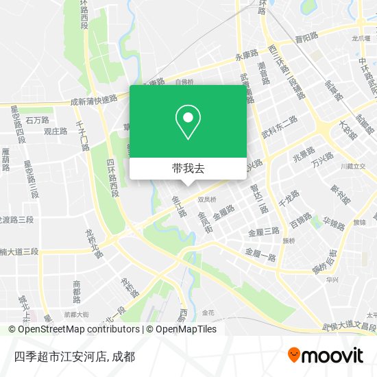 四季超市江安河店地图