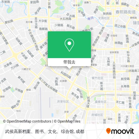 武侯高新档案、图书、文化、综合馆地图