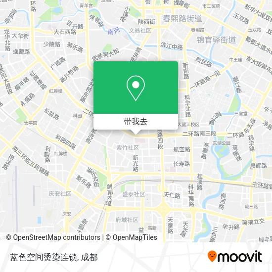蓝色空间烫染连锁地图
