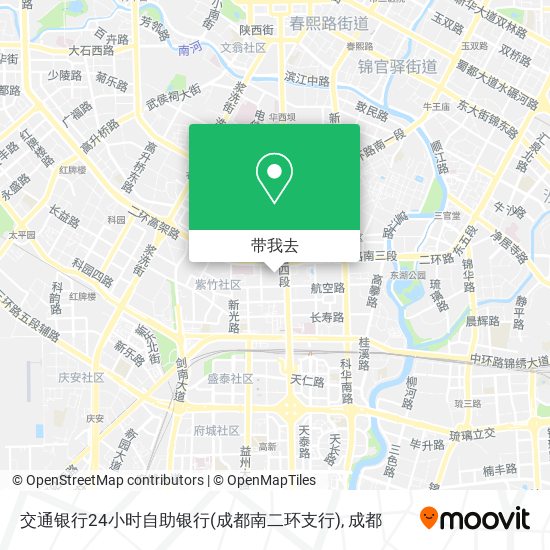 交通银行24小时自助银行(成都南二环支行)地图