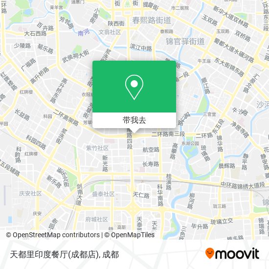 天都里印度餐厅(成都店)地图