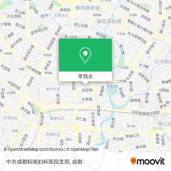 中共成都棕南妇科医院支部地图