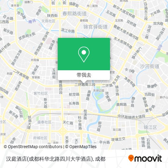 汉庭酒店(成都科华北路四川大学酒店)地图