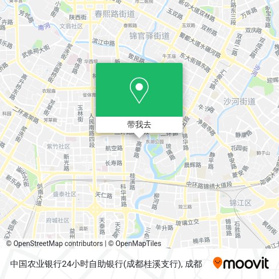中国农业银行24小时自助银行(成都桂溪支行)地图