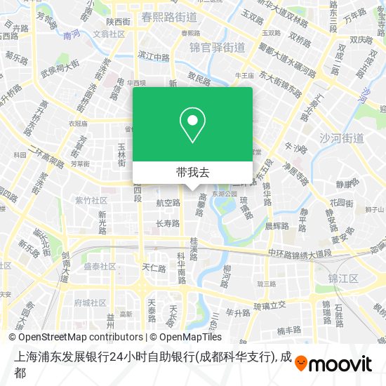 上海浦东发展银行24小时自助银行(成都科华支行)地图