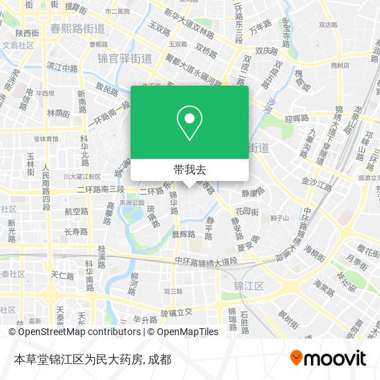 本草堂锦江区为民大药房地图