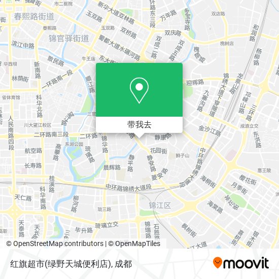 红旗超市(绿野天城便利店)地图