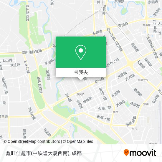 鑫旺佳超市(中铁隆大厦西南)地图