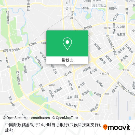 中国邮政储蓄银行24小时自助银行(武侯科技园支行)地图