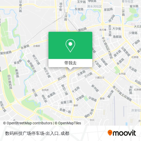 数码科技广场停车场-出入口地图