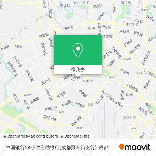 中国银行24小时自助银行(成都聚萃街支行)地图
