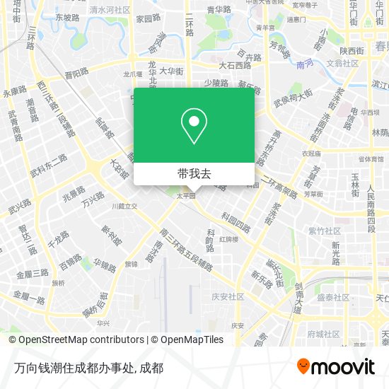 万向钱潮住成都办事处地图