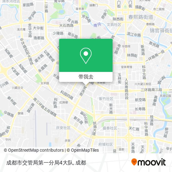 成都市交管局第一分局4大队地图