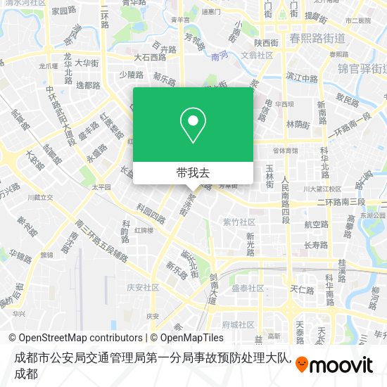 成都市公安局交通管理局第一分局事故预防处理大队地图