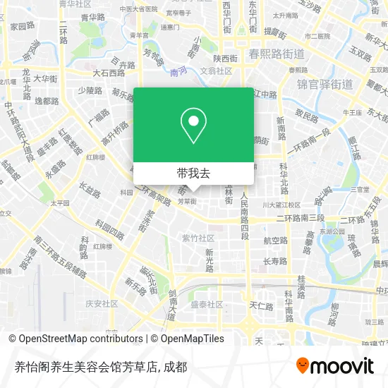 养怡阁养生美容会馆芳草店地图