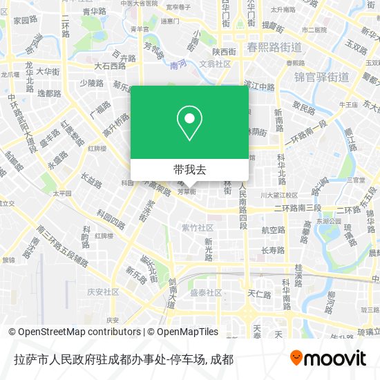 拉萨市人民政府驻成都办事处-停车场地图