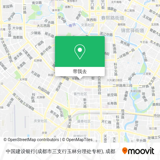 中国建设银行(成都市三支行玉林分理处专柜)地图