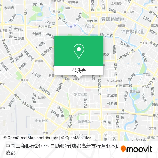 中国工商银行24小时自助银行(成都高新支行营业室)地图
