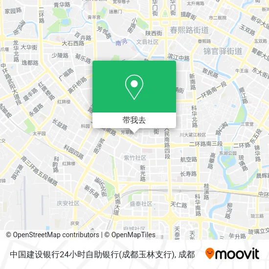 中国建设银行24小时自助银行(成都玉林支行)地图