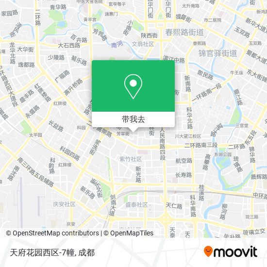 天府花园西区-7幢地图