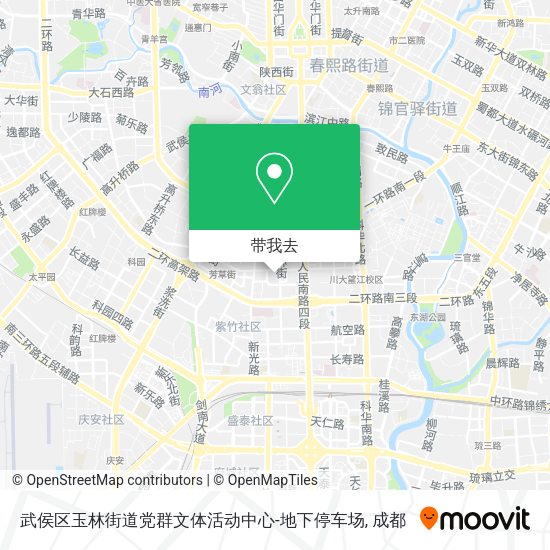 武侯区玉林街道党群文体活动中心-地下停车场地图