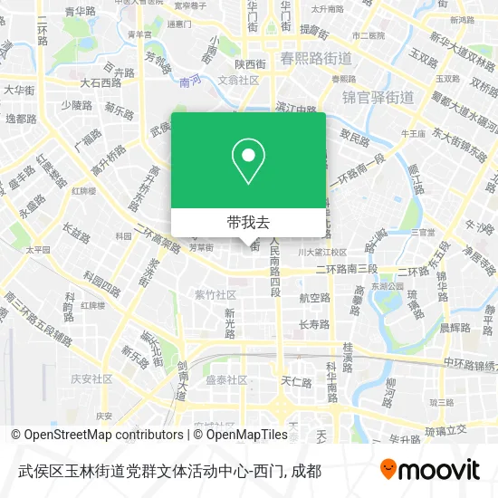 武侯区玉林街道党群文体活动中心-西门地图