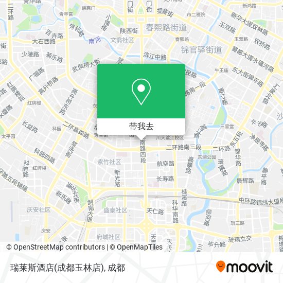 瑞莱斯酒店(成都玉林店)地图