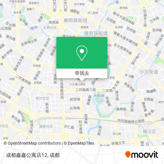 成都鑫鑫公寓店12地图