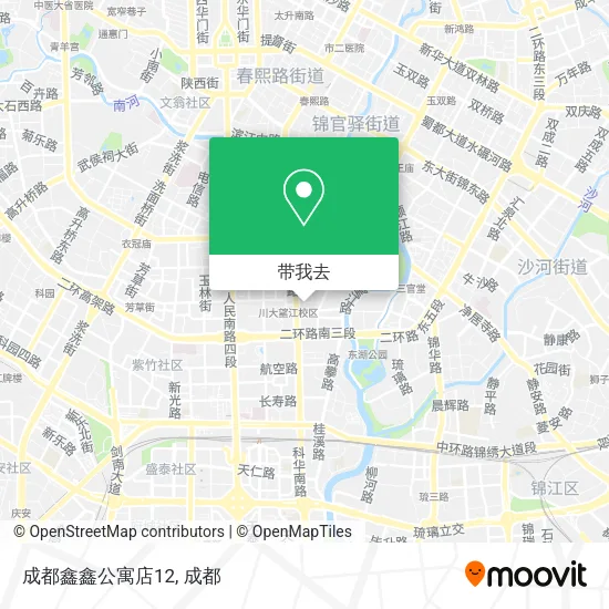 成都鑫鑫公寓店12地图