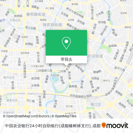 中国农业银行24小时自助银行(成都橡树林支行)地图
