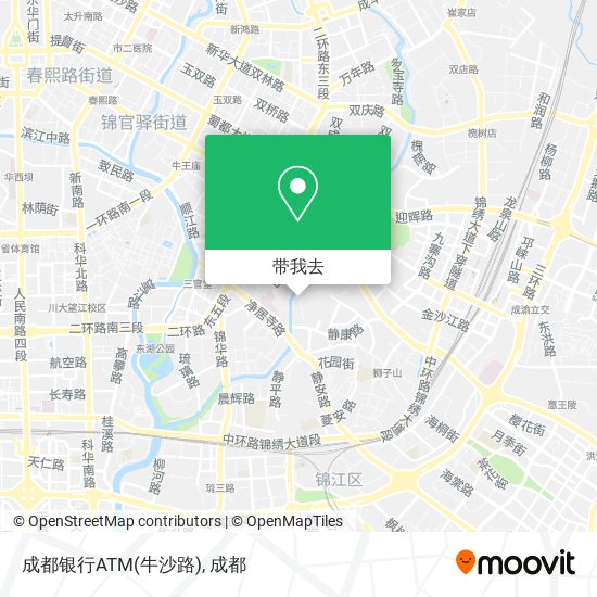 成都银行ATM(牛沙路)地图