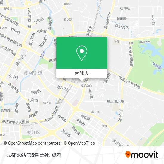 成都东站第5售票处地图