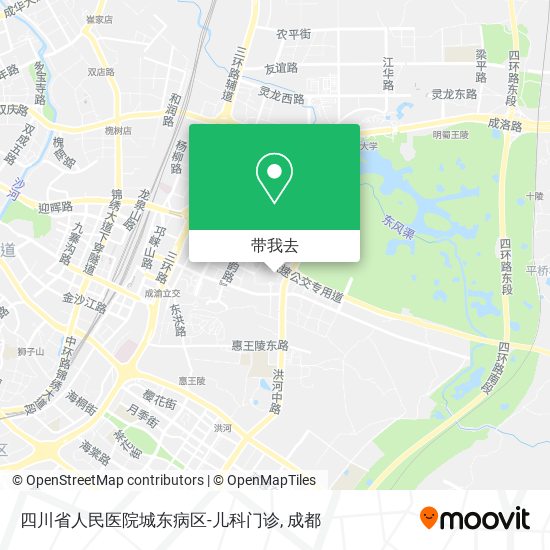 四川省人民医院城东病区-儿科门诊地图