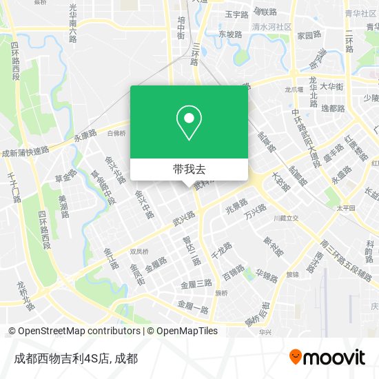 成都西物吉利4S店地图