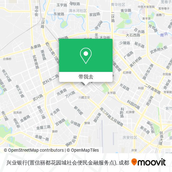 兴业银行(置信丽都花园城社会便民金融服务点)地图