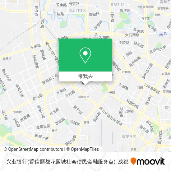 兴业银行(置信丽都花园城社会便民金融服务点)地图