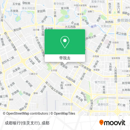 成都银行(佳灵支行)地图