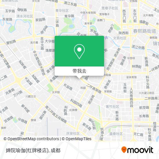 婵院瑜伽(红牌楼店)地图