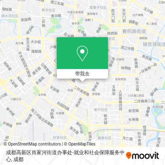 成都高新区肖家河街道办事处-就业和社会保障服务中心地图